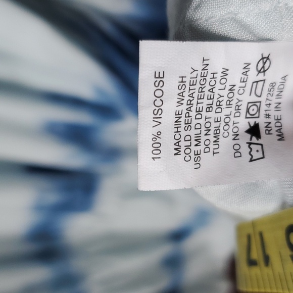 Simply Southern Blue Tie Dye and White Dress Long Sleeve Med⁹ - Picture 4 of 7